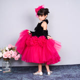 Butterfly Bloom Party Gown – Blush, Yellow & Hot Pink