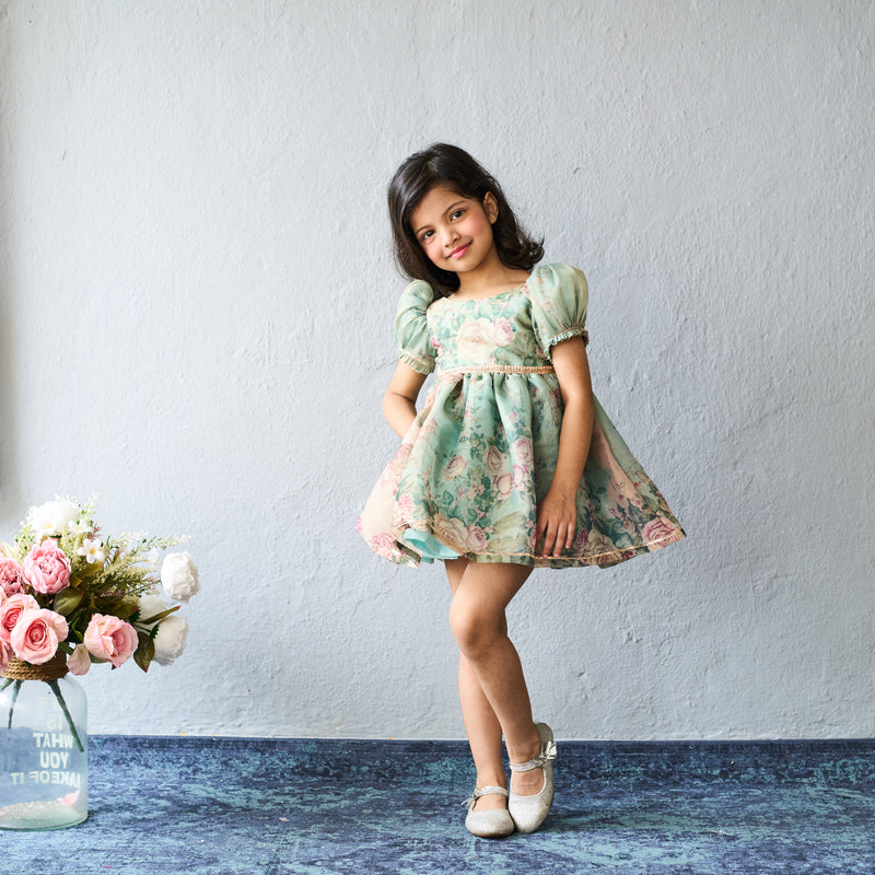 Pretty floral printed frock