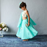 Aqua lehenga set