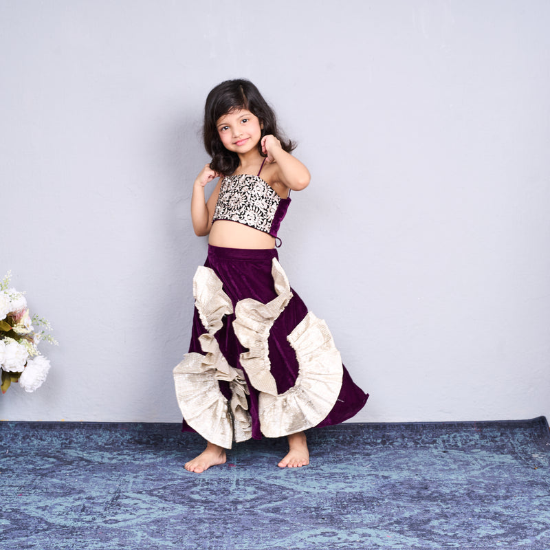 A vibrant pink lehenga with designer blouse and jacket