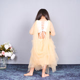Chic and charming in a golden layered lehenga