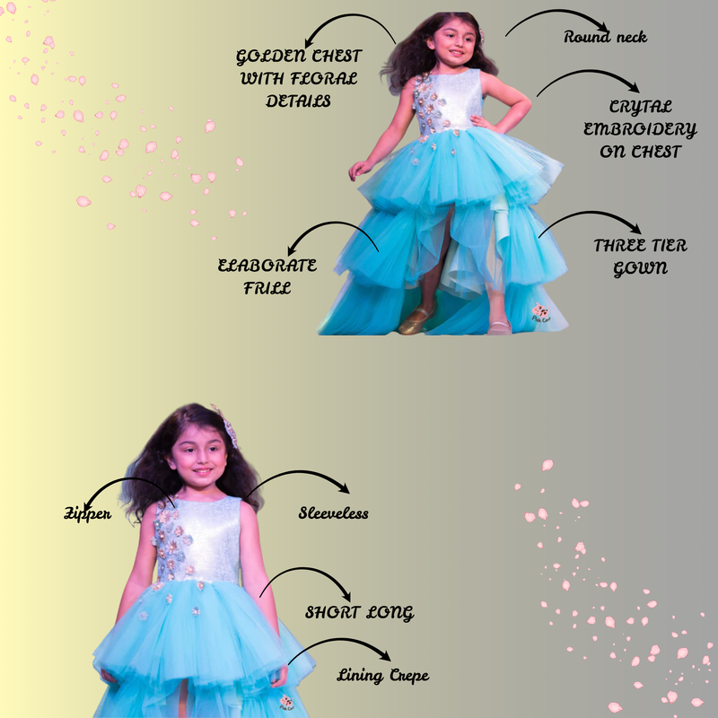 Dolls wear out aqua blue gown