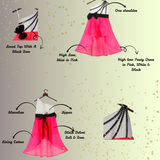 High low pink party dress