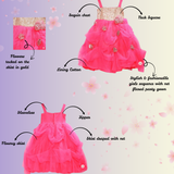 TINY TOTS DRAPED PINK GOWN