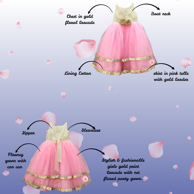 KID COUTURE PINK NET GOWN