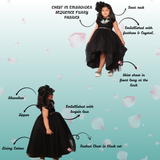 High-Low Black frilly Gown