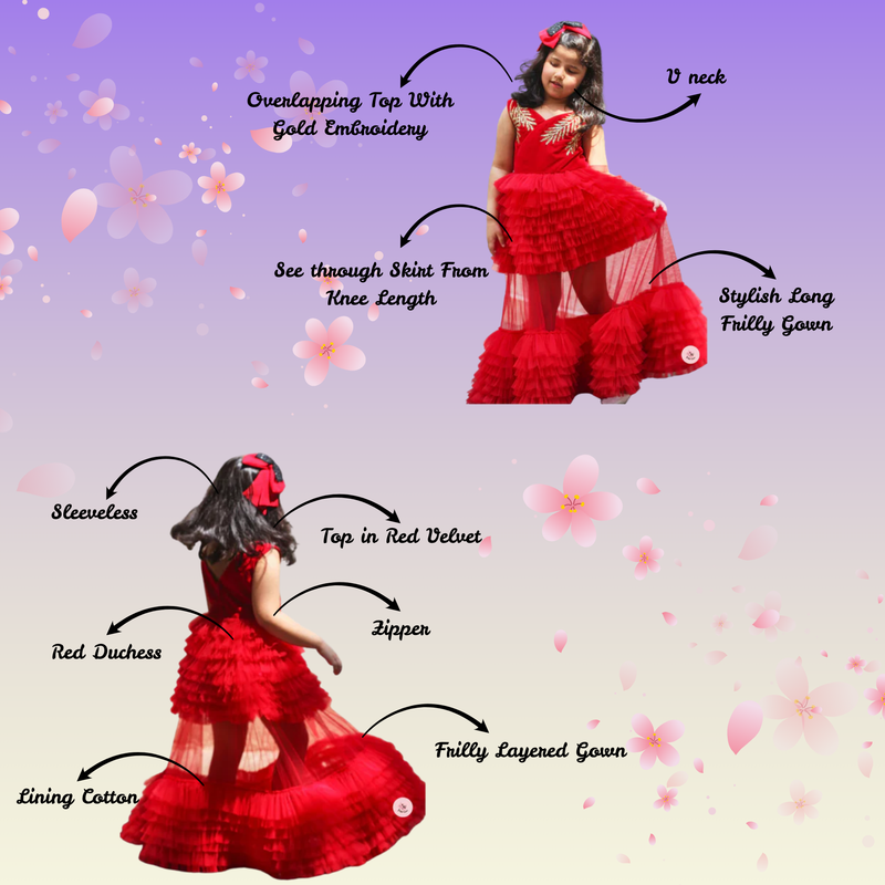 RED DUCHESS PRINCESS GOWN