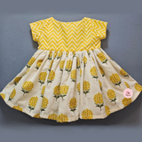 ZIG ZAG YELLOW COTTON DRESS