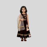 Enchanting Maroon Velvet Lehenga Set with Exquisite Embellishments