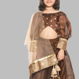 KID COUTURE  BROWN BOOTI LEHENGA CHOLI