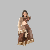 KID COUTURE  BROWN BOOTI LEHENGA CHOLI