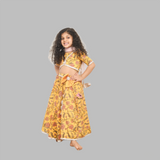 Indian yellow floral ghaghra choli