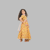 Indian yellow floral ghaghra choli