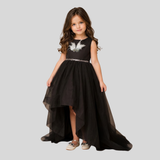 High-Low Black frilly Gown
