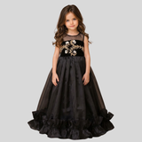 Kiddie Black Sleeveless Gown