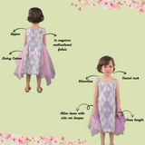 Aline draped dress in milticolour