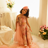 BLUSH BLOOM FLORAL LEHENGA SET