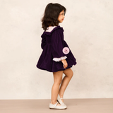 Elegant Purple Velvet Full Sleeves Dress for Special Occasions