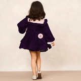 Elegant Purple Velvet Full Sleeves Dress for Special Occasions