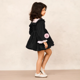 Elegant Black Velvet Full Sleeves Dress for Special Occasions