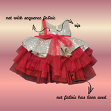 WONDERLAND SEQUENCE DRESS WITH EMBELLISHED BOW
