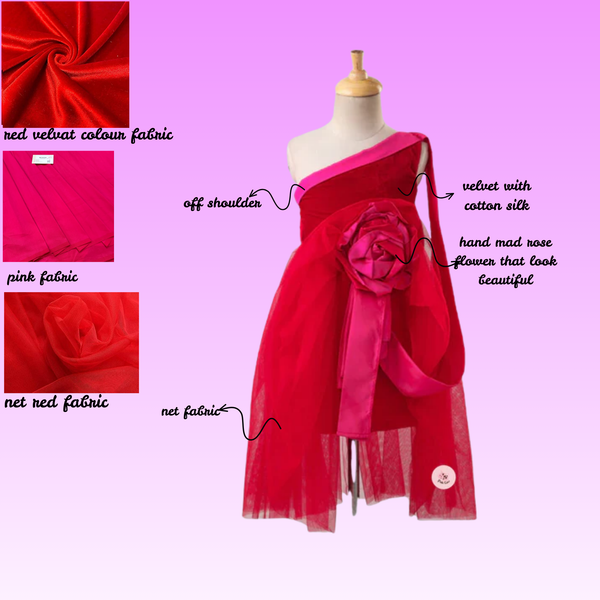 Little Vikings Red Party Gown