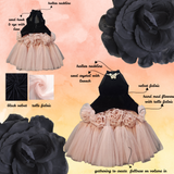Butterfly Bloom Party Gown – Blush, Yellow & Hot Pink