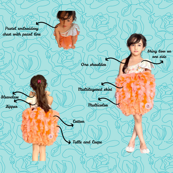 Adorned one shoulder dress