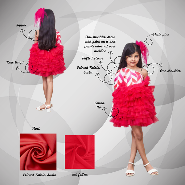 Red Ruffled dress