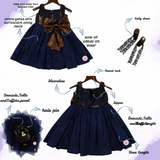 TINY TOTS NAVY-BLUE DRESS SET