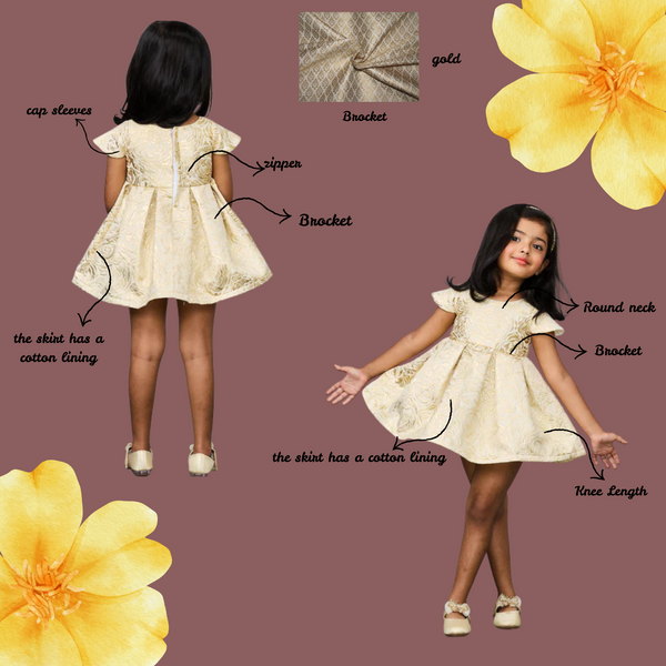 Glamorous Brocade Knee Length Dress