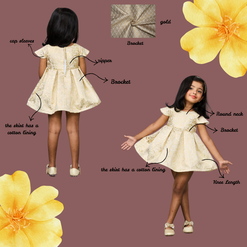 Glamorous Brocade Knee Length Dress