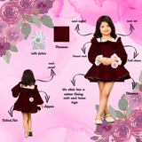 Elegant Maroon Velvet Full Sleeves Dress for Special Occasions