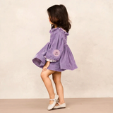 Elegant Lavender Velvet Full Sleeves Dress for Special Occasions
