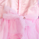 Pink pearl lacy frilled dress