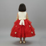 TINY TOTS DRAPED RED GOWN