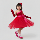 Little Vikings Red Party Gown