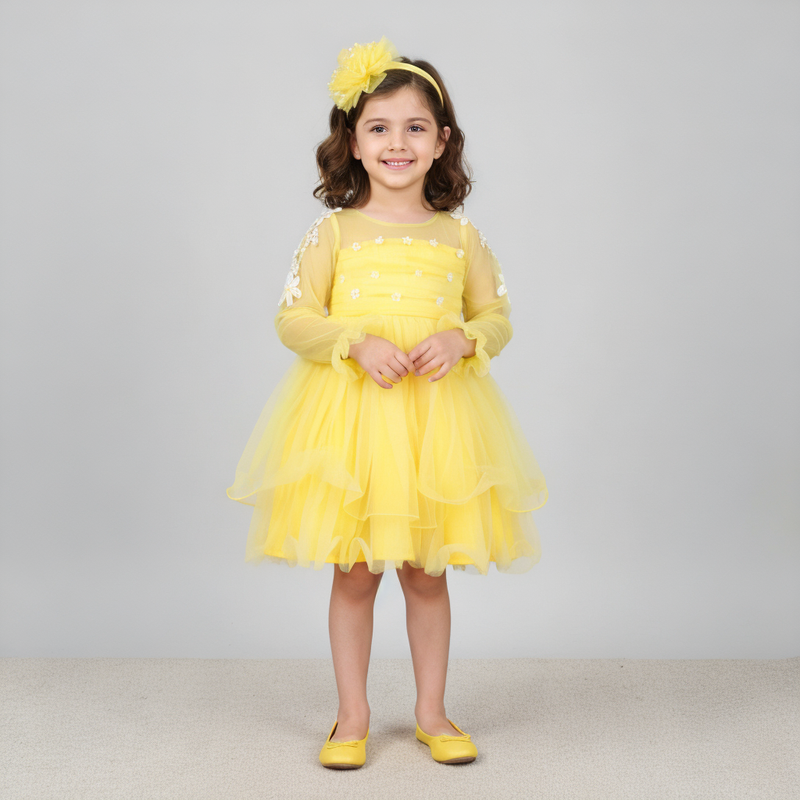LITTLE VIKINGS YELLOW DRESS SET