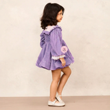 Elegant Lavender Velvet Full Sleeves Dress for Special Occasions