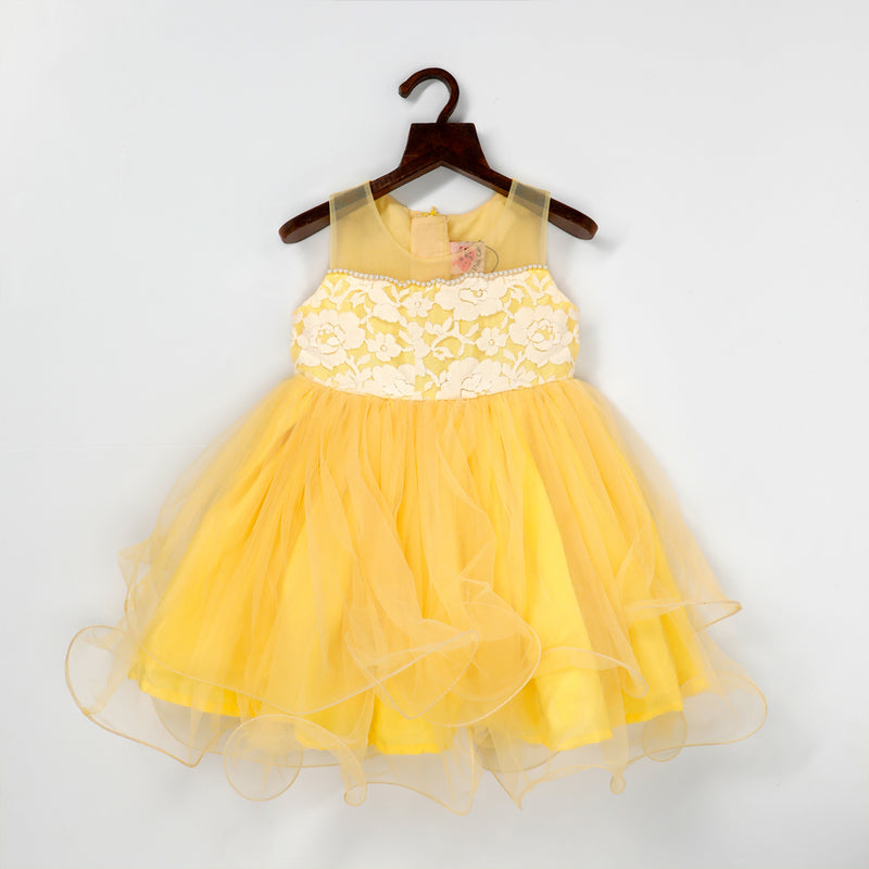 Pantaloons Baby Girl Printed Yellow Dress - Selling Fast at Pantaloons.com