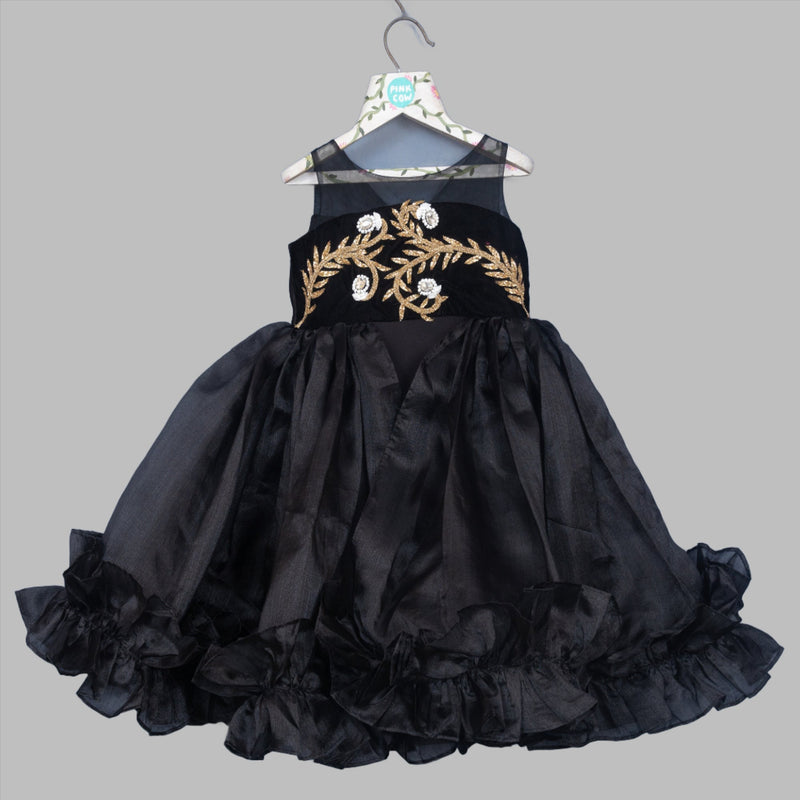 Kiddie Black Sleeveless Gown