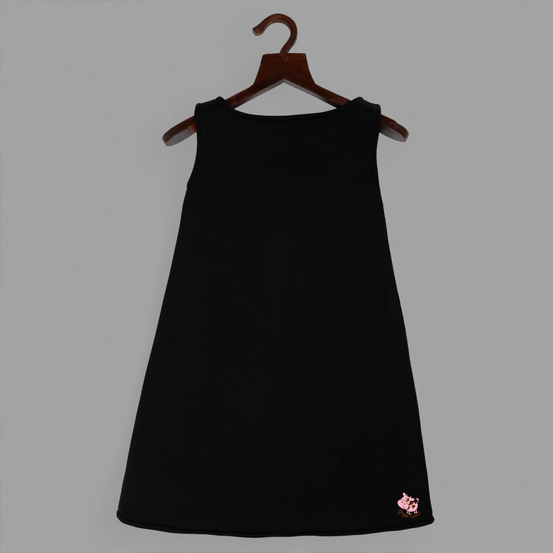 A-line black party dress