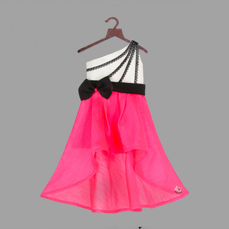 High low pink party dress