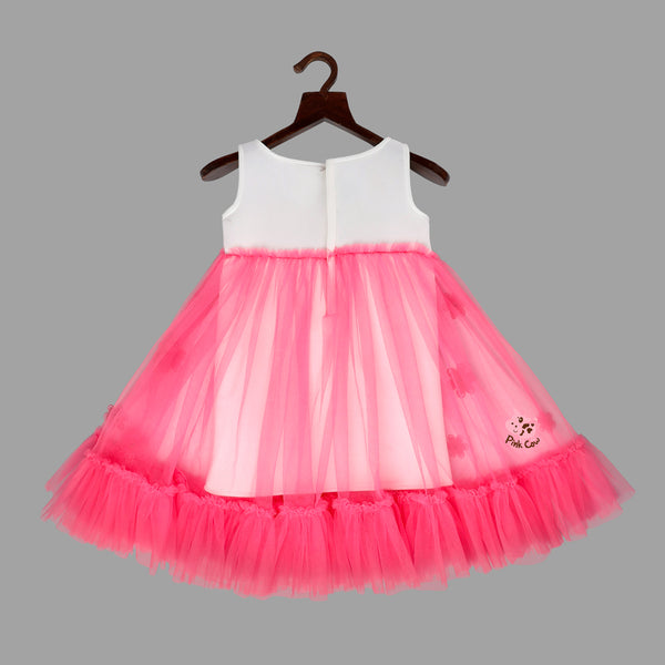 Net frilly fancy frock in Pink