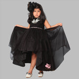 High-Low Black frilly Gown