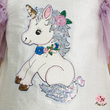 Unicorn Frilled Aline Dress