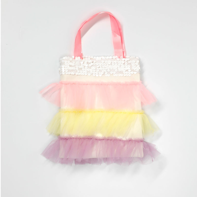 Multicolour Scuba Bag with Net Frill & Sequence