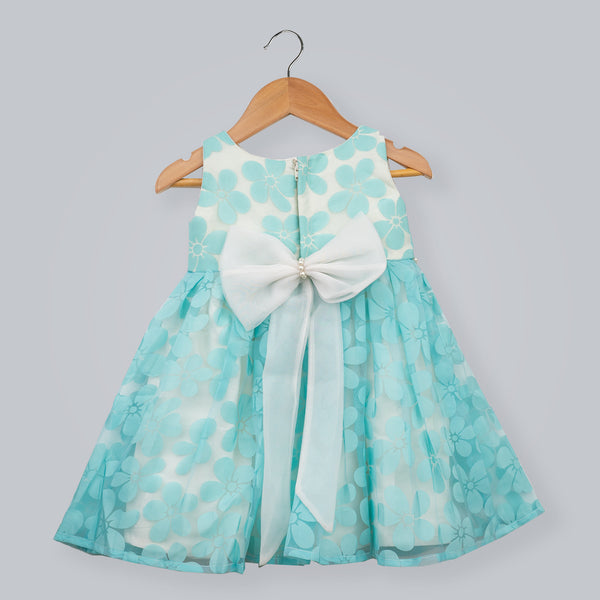 Aqua blue floral dress
