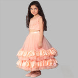 Twirl & whirl One Shoulder Peach gown