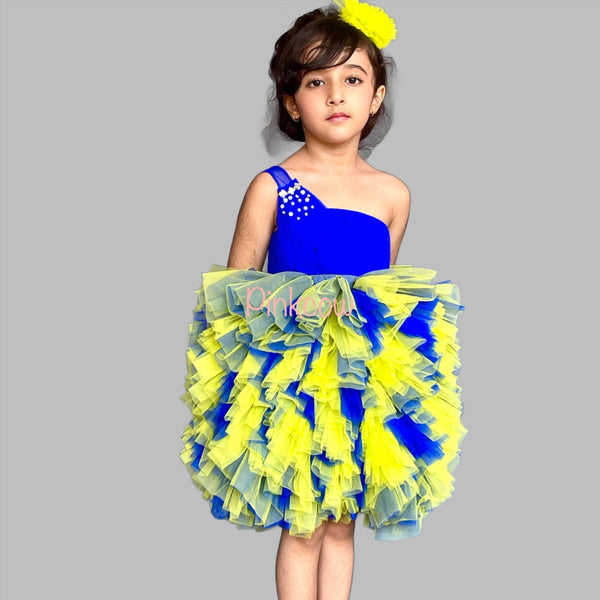 Kid's Couture royal blue dress